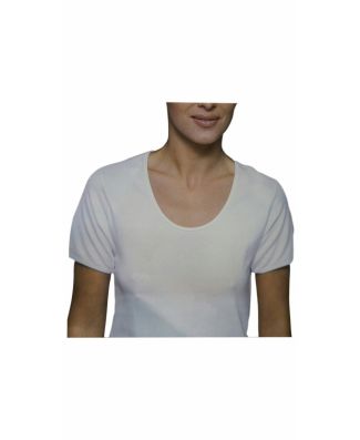 Set 3 Pezzi T - Shirt Donna Girocollo Cotone Felpato Leable Art 259 Bianco Made in Italy Taglie Forti