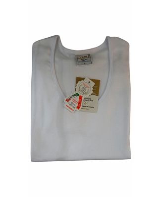 Set 3 Pezzi T - Shirt Donna Girocollo Cotone Felpato Leable Art 259 Bianco Made in Italy