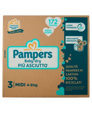PAMPERS 172 PANNOLINI BABY DRY TAGLIA 3