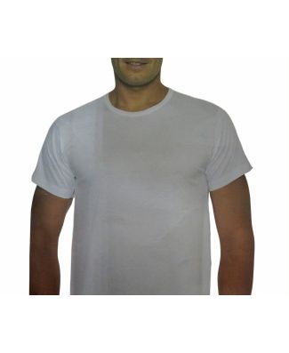 Set 3 Pezzi T - Shirt Uomo Filo di Scozia Leable Art 1421 Tg 10 - 12 Bianco Made In Italy