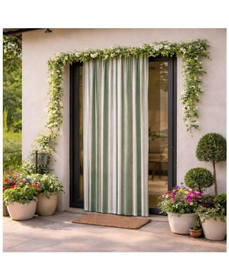 LovelyHome Tenda da Sole Maldive Verde 145x250 Impermeabile con Anelli