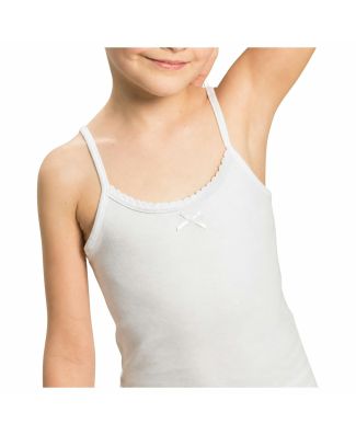 FDB 707 Set 3 Pezzi Top Spallina Stretta Pizzo Bambina