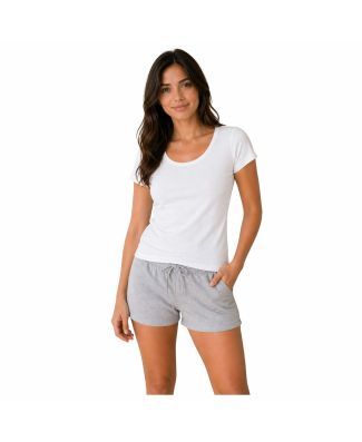 FDB 62 Maglia Mezza Manica Cotone Scollo Tondo Donna