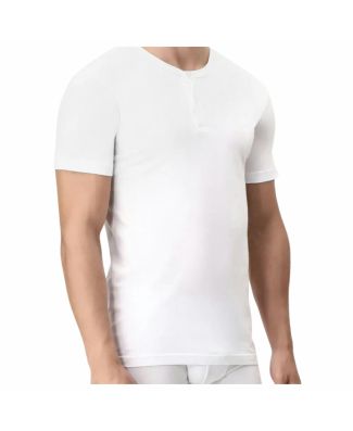 Cagi 1308 T Shirt Serafino Cotone Antiavvitamento Uomo