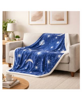 LovelyHome Coperta Plaid Moon Matrimoniale 200x220 cm Calda e Morbida