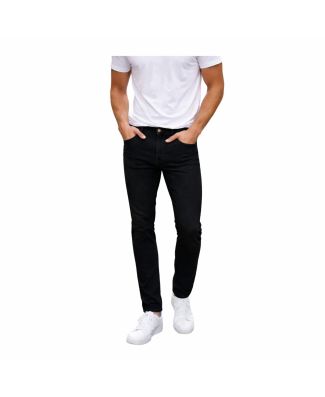 Jeans Amos Regolare Mezza Stagione Denim Nero morbido Elasticizzato Uomo
