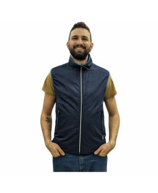Gilet In Pelle Skintan Per Uomo - Gilet Motociclista In Vera Pelle Bovana, Con Tasche - Foto 10
