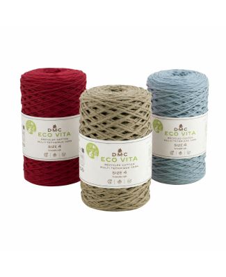 DMC Eco Vita 4 Filato Tubolare Cotone Riciclato Per Uncinetto