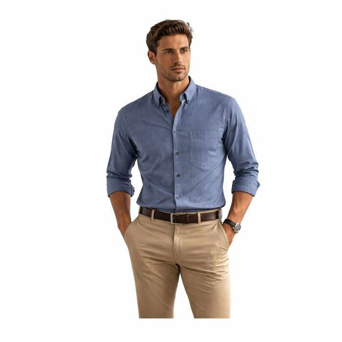 Henry Terre Camicia da notte da uomo, a maniche lunghe, taglia M-3XL, grigio., XXL
