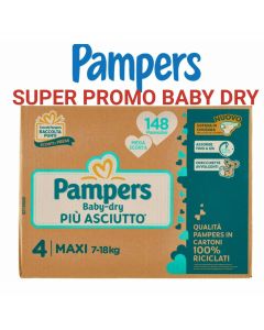 Pampers Pannolini Baby Dry dalla Taglia 3 alla 5 Super Assorbente Traspirante Promo