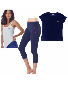 Lotto Completo 3 Pezzi con Tshirt 1011 Capri 1016 e Canotta 1022 OMAGGIO Estivo Cotone Donna