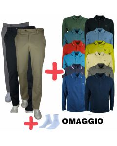 Completo Casual Pantalone Ray Sea Barrier e Polo 9004 Colore Casuale Manica Lunga Scelta Taglia con Calze Omaggio Offerta 59 90 Euro