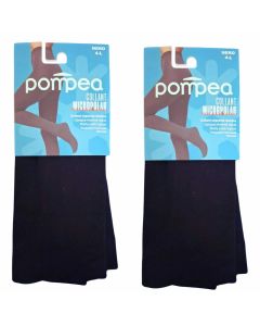Pompea Set 2 Leggings in Micropolar in Micropile Supercoprente Caldissimo Modello Resistente Invernale Donna