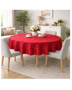 Lovely Home Tovaglia Rotonda 160 cm Queen Jacquard Antimacchia Idrorepellente