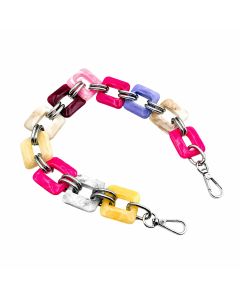 Tre Sfere Catena Resina Square Con Anello E Moschettone 50 Cm