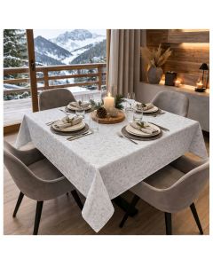 LovelyHome Tovaglia Queen Quadrata 4 Posti Antimacchia 140x140 Jacquard Idrorepellente