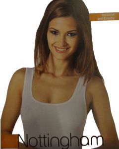 Set 3 Canotte Spalla Larga Donna Nottingham Puro Cotone Nero