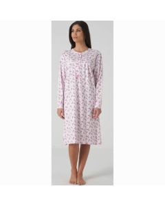 Karel Camicia Da Notte Puro Caldo Cotone Donna Taglie Forti