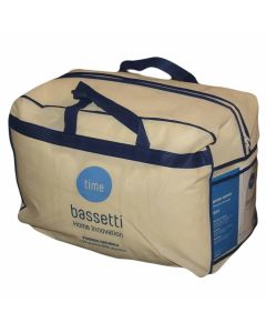 Bassetti Piumino Piazza e Mezza 200X200 in Piuma Traspirante e Caldo Modello con Fodera in Percalle di Cotone Liscio e Morbido
