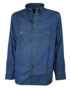 Camicia Uomo Jeans Sea Barrier Extra Manica Lunga Art New Tonga