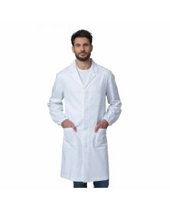 Siggi Camice da Laboratorio Puro Cotone Traspirante Multitasche Pratici  Bottoni Automatici DPI Chimico Professionale e Scolastico Unisex