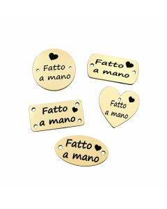 Tre Sfere Etichette Fatto A Mano Assortite Set 5 Pezzi