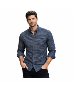 Sea Barrier Camicia Fassa Flanella Leggera Fantasia Manica Lunga Con Taschino Uomo