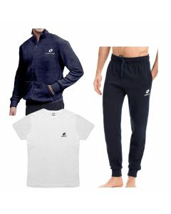 Lotto Completo 3 Pezzi con Felpa 1103 Pantalone 1102 e Tshirt 1100 OMAGGIO Completo Estivo Cotone Uomo