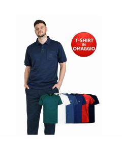 Be Board Tuta Completa Invernale A Polo Uomo Con T Shirt Casuale In Omaggio