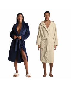 Bassetti Accapatoio In Spugna Puro Cotone Con Cappuccio Modello Comodo Morbido Alta Asciugatura Dalla S alla 5XL Unisex