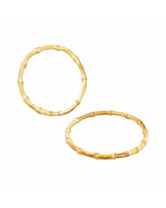 Tre Sfere Manici In Bamboo Cerchio 17 Cm Set 2 Pezzi