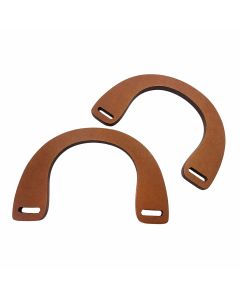 Tre Sfere Manici Legno Semicerchio 17x11 Cm Confezione 2 Pezzi
