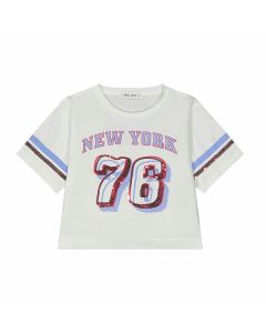 Melby T-shirt 65E7595 Paillettes Cotone Bambina