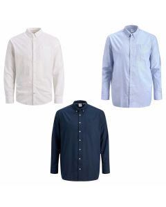 Jack&Jones Camicia In Puro Cotone da 2XL a 8XL 12190444 Set 1 o 3 Pezzi Modello Comodo Morbido e Leggero Taglie Forti Uomo