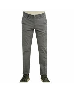 Pantaloni Granchio Chinos Popeline Elasticizzato in Microfantasia Stile Casual e Comfort Assoluto con Tasche Francesi Uomo