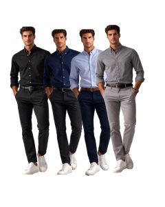 SeaBarrier Completo Pantalone Ray e Camicia Valdes Manica Lunga Modelli in Cotone Morbido Leggero Casual Uomo