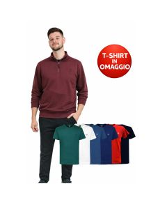Be Board Tuta Completa Invernale Mezza Zip Uomo Con T Shirt Casuale In Omaggio